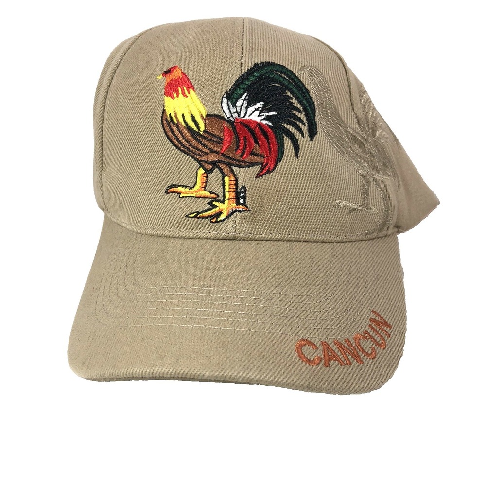 Rooster Cap Cancun Embroidered Cotton Adjustable‎ Dad Hat